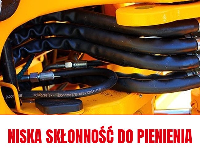 Przewody hydrauliczne maszyny - niska skłonność oleju do pienienia