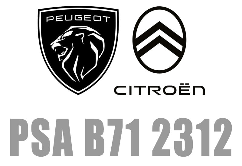 Specyfikacja PSA B71 2312