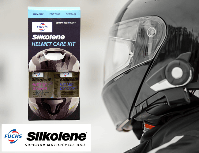Zestaw Silkolene Helmet Care Kit - odświeżacz do kasku i preparat do szybek 2 x 50 ml