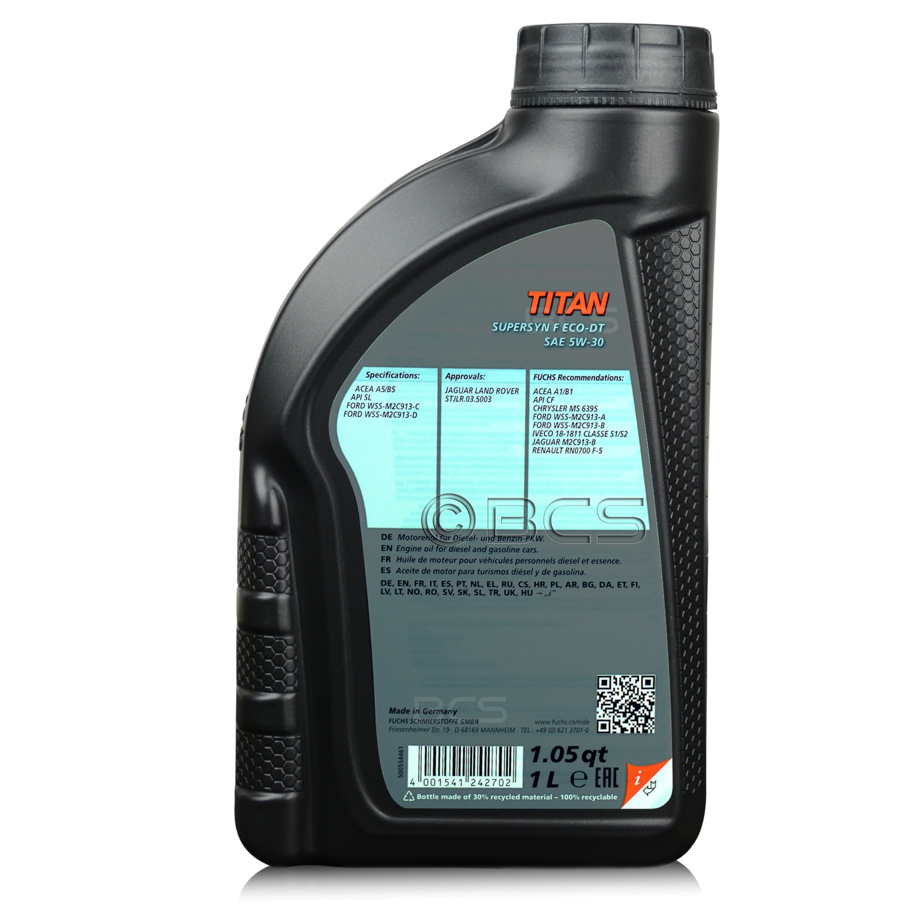 Aceite de motor Aceite de motor Fuchs Titan Supersyn F Eco-DT 5W30