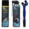 ZESTAW DO KONSERWACJI ŁAŃCUCHA TITANIUM DRY LUBE SPRAY + BRAKE & CHAIN CLEANER SPRAY + SZCZOTKA, Opakowanie / zestaw: 500 ml SPRAY x 2 + SZCZOTKA - sklep olejefuchs.pl