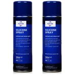 2 sztuki FUCHS SILICONE SPRAY - smar silikonowy  - 500 ml - ZESTAW - TANIEJ, Opakowanie / zestaw: 500 ml SPRAY x 2 - sklep olejefuchs.pl