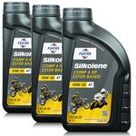 3 litry FUCHS SILKOLENE COMP 4 10W30 XP - syntetyczny olej silnikowy (4T) do motocykli - ZESTAW - TANIEJ, Opakowanie / zestaw: 3 litry (3 x 1 litr), Lepkość SAE: 10W30 - sklep olejefuchs.pl