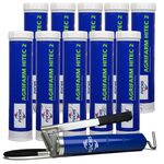 10 sztuk FUCHS AGRIFARM HITEC 2 - smar litowy - 400 g - smar + SMAROWNICA - ZESTAW, Opakowanie / zestaw: 400 g x 10 + smarownica - sklep olejefuchs.pl