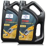 10 litrów FUCHS TITAN GT1 (VW) LONGLIFE IV 0W20 VW 508 00 / VW 509 00 - olej silnikowy - ZESTAW - TANIEJ, Opakowanie / zestaw: 10 litrów (2 x 5 litrów) - sklep olejefuchs.pl