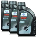 3 litry FUCHS TITAN SUPERGEAR 80W90 - olej przekładniowy - ZESTAW - TANIEJ, Opakowanie / zestaw: 3 litry (3 x 1 litr) - sklep olejefuchs.pl