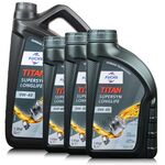 8 litrów  FUCHS TITAN SUPERSYN LONGLIFE 0W40 - ACEA A3/B4, API SN/SP, BMW LL-01, FORD WSS-M2C937-A, MB 229.5, VW 502 00, VW 505 00 - olej silnikowy - ZESTAW - TANIEJ, Opakowanie / zestaw: 8 litrów (5 litrów + 3 x 1 litr) - sklep olejefuchs.pl