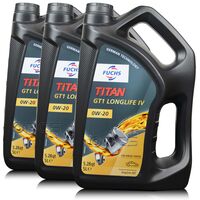 15 litrów FUCHS TITAN GT1 (VW) LONGLIFE IV 0W20 VW 508 00 / VW 509 00 - olej silnikowy - ZESTAW - TANIEJ, Opakowanie / zestaw: 15 litrów (3 x 5 litrów) - sklep olejefuchs.pl
