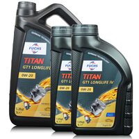 7 litrów FUCHS TITAN GT1 (VW) LONGLIFE IV 0W20 VW 508 00 / VW 509 00 - olej silnikowy - ZESTAW - TANIEJ, Opakowanie / zestaw: 7 litrów (5 litrów + 2 litry) - sklep olejefuchs.pl