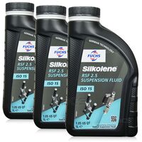 3 litry FUCHS SILKOLENE RSF 2,5 (ISO 15) - olej do amortyzatorów w motocyklach - ZESTAW - TANIEJ, Nazwa: RSF 2,5 (ISO 15), Opakowanie / zestaw: 3 litry (3 x 1 litr) - sklep olejefuchs.pl