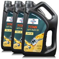 15 litrów FUCHS TITAN GT1 FLEX FR 5W30 PSA B71 2290, RENAULT RN17, MB 229.51, MB 229.52, ACEA C2/C3, API SP - olej silnikowy - ZESTAW - TANIEJ, Opakowanie / zestaw: 15 litrów (3 x 5 litrów) - sklep olejefuchs.pl