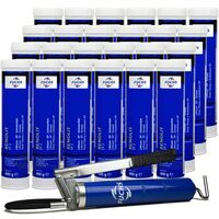 24 sztuki FUCHS RENOLIT EP 2 400 g - wielofunkcyjny smar litowy + SMAROWNICA - ZESTAW, Klasa konsystencji NLGI: NLGI 2, Opakowanie / zestaw: 400 g x 24 + smarownica - sklep olejefuchs.pl