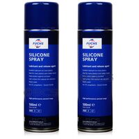 2 sztuki FUCHS SILICONE SPRAY - smar silikonowy  - 500 ml - ZESTAW - TANIEJ, Opakowanie / zestaw: 500 ml SPRAY x 2 - sklep olejefuchs.pl