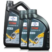 7 litrów FUCHS TITAN SUPERSYN FE 0W30 - VOLVO VCC 95200377, ACEA A5/B5, API SL - olej silnikowy - ZESTAW - TANIEJ, Opakowanie / zestaw: 7 litrów (5 litrów + 2 litry) - sklep olejefuchs.pl