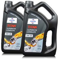 10 litrów FUCHS TITAN SUPERSYN LONGLIFE 0W30 - olej silnikowy - ZESTAW - TANIEJ, Opakowanie / zestaw: 10 litrów (2 x 5 litrów) - sklep olejefuchs.pl