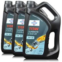 15 litrów FUCHS TITAN SUPERSYN F Eco-DT 5W30 - FORD WSS-M2C913-C, ACEA A5/B5, API SL - olej silnikowy - ZESTAW - TANIEJ, Opakowanie / zestaw: 15 litrów (3 x 5 litrów) - sklep olejefuchs.pl