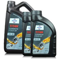 7 litrów FUCHS TITAN SUPERSYN F Eco-DT 5W30 - FORD WSS-M2C913-C, ACEA A5/B5, API SL - olej silnikowy - ZESTAW - TANIEJ, Opakowanie / zestaw: 7 litrów (5 litrów + 2 litry) - sklep olejefuchs.pl