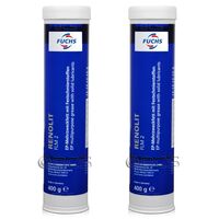 2 sztuki FUCHS RENOLIT FLM 2 - smar litowy z dwusiarczkiem molibdenu odporny na wodę - 400 g - ZESTAW - TANIEJ, Opakowanie / zestaw: 400 g x 2 - sklep olejefuchs.pl
