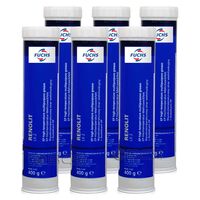 6 sztuk FUCHS RENOLIT LX 2 - smar NLGI 2 - 400 g - ZESTAW - TANIEJ, Klasa konsystencji NLGI: NLGI 2, Opakowanie / zestaw: 400 g x 6 - sklep olejefuchs.pl