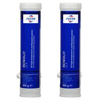 2 sztuki FUCHS RENOLIT LX 3 - smar NLGI 3 - 400 g - ZESTAW - TANIEJ, Klasa konsystencji NLGI: NLGI 3, Opakowanie / zestaw: 400 g x 2 - sklep olejefuchs.pl