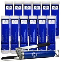12 sztuk FUCHS RENOLIT PU-FH 300 400 g - smar + SMAROWNICA - ZESTAW, Opakowanie / zestaw: 400 g x 12 + smarownica - sklep olejefuchs.pl