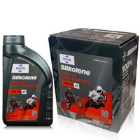 5 litrów FUCHS SILKOLENE PRO 4 15W50 XP - syntetyczny (fully synthetic) olej silnikowy (4T) do motocykli - ZESTAW - TANIEJ, Opakowanie / zestaw: 5 litrów (4 litry + 1 litr), Lepkość SAE: 15W50 - sklep olejefuchs.pl