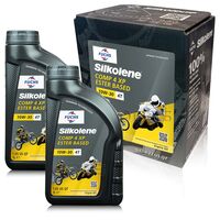 6 litrów FUCHS SILKOLENE COMP 4 10W30 XP - syntetyczny olej silnikowy (4T) do motocykli - ZESTAW - TANIEJ, Opakowanie / zestaw: 6 litrów (4 litry + 2 x 1 litr), Lepkość SAE: 10W30 - sklep olejefuchs.pl