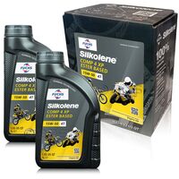 6 litrów FUCHS SILKOLENE COMP 4 15W50 XP - syntetyczny olej silnikowy (4T) do motocykli - ZESTAW - TANIEJ, Opakowanie / zestaw: 6 litrów (4 litry + 2 x 1 litr), Lepkość SAE: 15W50 - sklep olejefuchs.pl