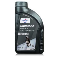 1 litr FUCHS SILKOLENE SCOOT 4 10W40 - półsyntetyczny olej silnikowy (4T) do skuterów, Opakowanie / zestaw: 1 litr, Lepkość SAE: 10W40 - sklep olejefuchs.pl