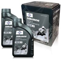 6 litrów FUCHS SILKOLENE SUPER 4 10W40 - półsyntetyczny olej silnikowy (4T) do motocykli - ZESTAW - TANIEJ, Opakowanie / zestaw: 6 litrów (4 litry + 2 x 1 litr) - sklep olejefuchs.pl