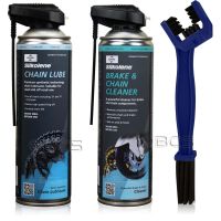 ZESTAW DO KONSERWACJI ŁAŃCUCHA CHAIN LUBE +  BRAKE CLEANER + SZCZOTKA, Opakowanie / zestaw: 500 ml SPRAY x 2 + SZCZOTKA - sklep olejefuchs.pl