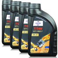 4 litry FUCHS TITAN GT1 PRO F 0W20 - FIAT 9.55535-DM1/DSX, ACEA C5, API SP - olej silnikowy - ZESTAW - TANIEJ, Opakowanie / zestaw: 4 litry (4 x 1 litr), Lepkość SAE: 0W20 - sklep olejefuchs.pl