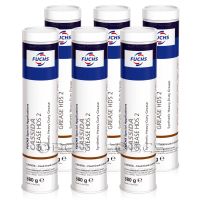 6 sztuk FUCHS CASSIDA GREASE HDS 2 - smar syntetyczny NLGI 2 do wysokich obciążeń - 380 g [przemysł spożywczy] - ZESTAW - TANIEJ, Opakowanie / zestaw: 380 g x 6 - sklep olejefuchs.pl