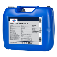 20 litrów FUCHS TITAN CARGO FLEX K-4 5W30 - olej silnikowy, Opakowanie / zestaw: 20 litrów, Lepkość SAE: 5W30 - sklep olejefuchs.pl
