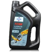 5 litrów FUCHS TITAN SUPERSYN LONGLIFE 5W40 - ACEA A3/B4, API SP, MB 229.5, VW 502 00, VW 505 00, PSA B71 2296, BMW LL-01- olej silnikowy, Opakowanie / zestaw: 5 litrów - sklep olejefuchs.pl