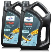 10 litrów FUCHS TITAN SUPERSYN F Eco-DT 5W30 - FORD WSS-M2C913-C, ACEA A5/B5, API SL - olej silnikowy - ZESTAW - TANIEJ, Opakowanie / zestaw: 10 litrów (2 x 5 litrów) - sklep olejefuchs.pl