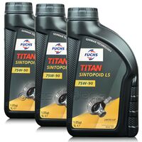 3 litry FUCHS TITAN SINTOPOID LS 75W90 - olej przekładniowy - ZESTAW - TANIEJ, Opakowanie / zestaw: 3 litry (3 x 1 litr) - sklep olejefuchs.pl