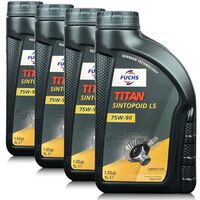 4 litry FUCHS TITAN SINTOPOID LS 75W90 - olej przekładniowy - ZESTAW - TANIEJ, Opakowanie / zestaw: 4 litry (4 x 1 litr) - sklep olejefuchs.pl