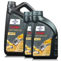 7 litrów FUCHS TITAN GT1 FLEX C23 5W30 - ACEA C2 C3, API SQ SP, MB 229.31 MB 229.51, MB 229.52, OPEL D30 G30 - olej silnikowy - ZESTAW - TANIEJ, Opakowanie / zestaw: 7 litrów (5 litrów + 2 litry) - sklep olejefuchs.pl