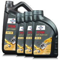 8 litrów FUCHS TITAN GT1 FLEX C23 5W30 - ACEA C2 C3, API SQ SP, MB 229.31 MB 229.51, MB 229.52, OPEL D30 G30 - olej silnikowy - ZESTAW - TANIEJ, Opakowanie / zestaw: 8 litrów (5 litrów + 3 x 1 litr) - sklep olejefuchs.pl