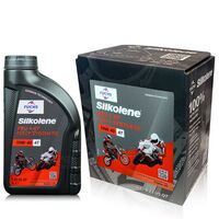 5 litrów FUCHS SILKOLENE PRO 4 10W40 XP - syntetyczny (fully synthetic) olej silnikowy (4T) do motocykli - ZESTAW - TANIEJ, Opakowanie / zestaw: 5 litrów (4 litry + 1 litr) - sklep olejefuchs.pl