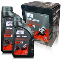 6 litrów FUCHS SILKOLENE PRO 4 10W40 XP - syntetyczny (fully synthetic) olej silnikowy (4T) do motocykli - ZESTAW - TANIEJ, Opakowanie / zestaw: 6 litrów (4 litry + 2 x 1 litr) - sklep olejefuchs.pl