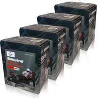 16 litrów FUCHS SILKOLENE PRO 4 PLUS 5W40 RACE - syntetyczny (fully synthetic) olej silnikowy (4T) do motocykli wyczynowych - ZESTAW - TANIEJ, Opakowanie / zestaw: 16 litrów (4 x 4 litry) - sklep olejefuchs.pl