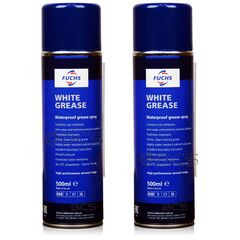 2 sztuki FUCHS WHITE GREASE SPRAY - wodoodporny biały smar - 500 ml - ZESTAW - TANIEJ, Opakowanie / zestaw: 500 ml SPRAY x 2 - sklep olejefuchs.pl