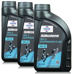 3 litry FUCHS SILKOLENE RSF 5 (ISO 22) - olej do amortyzatorów w motocyklach - ZESTAW - TANIEJ, Nazwa: RSF 5 (ISO 22), Opakowanie / zestaw: 3 litry (3 x 1 litr) - sklep olejefuchs.pl