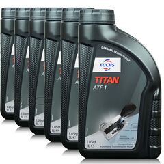 6 litrów FUCHS TITAN ATF 1 - olej do automatycznych skrzyń biegów - ZESTAW - TANIEJ, Opakowanie / zestaw: 6 litrów (6 x 1 litr) - sklep olejefuchs.pl