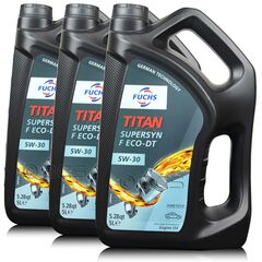 15 litrów FUCHS TITAN SUPERSYN F Eco-DT 5W30  FORD M2C913-C - olej silnikowy - ZESTAW - TANIEJ, Opakowanie / zestaw: 15 litrów (3 x 5 litrów) - sklep olejefuchs.pl