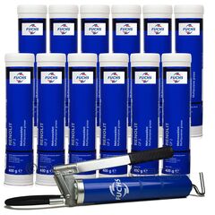 12 sztuk FUCHS RENOLIT GP 2 400 g - smar + SMAROWNICA - ZESTAW, Opakowanie / zestaw: 400 g x 12 + smarownica - sklep olejefuchs.pl