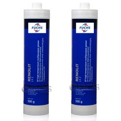 2 sztuki FUCHS RENOLIT LX 2 - smar NLGI 2 - 500 g system REINER - ZESTAW - TANIEJ, Klasa konsystencji NLGI: NLGI 2, Opakowanie / zestaw: 500 g x 2 - REINER - sklep olejefuchs.pl