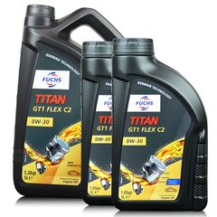 7 litrów FUCHS TITAN GT1 FLEX C2 0W30 - olej silnikowy - ZESTAW - TANIEJ, Opakowanie / zestaw: 7 litrów (5 litrów + 2 litry), Lepkość SAE: 0W30 - sklep olejefuchs.pl